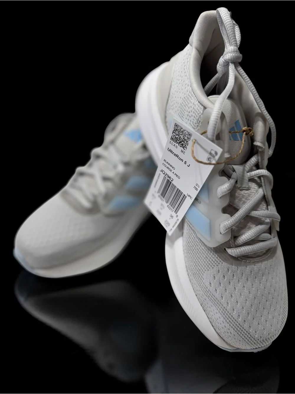 NWT Adidas Runfalcon 5 Running Shoes White Blue Athletic Women 4